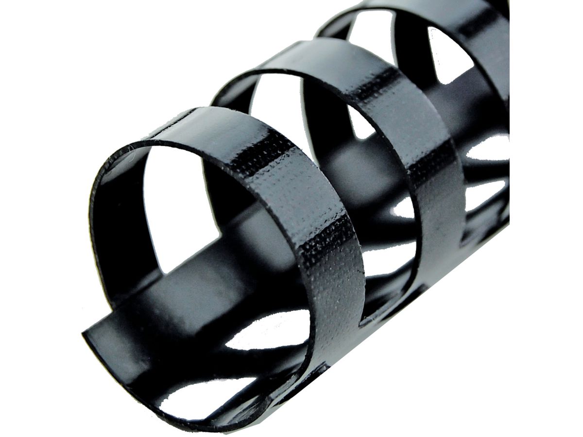 GBC Plastikbindrücken 19mm A4 4028601 schwarz, 21 Ringe 100 Stück (0033816048126)