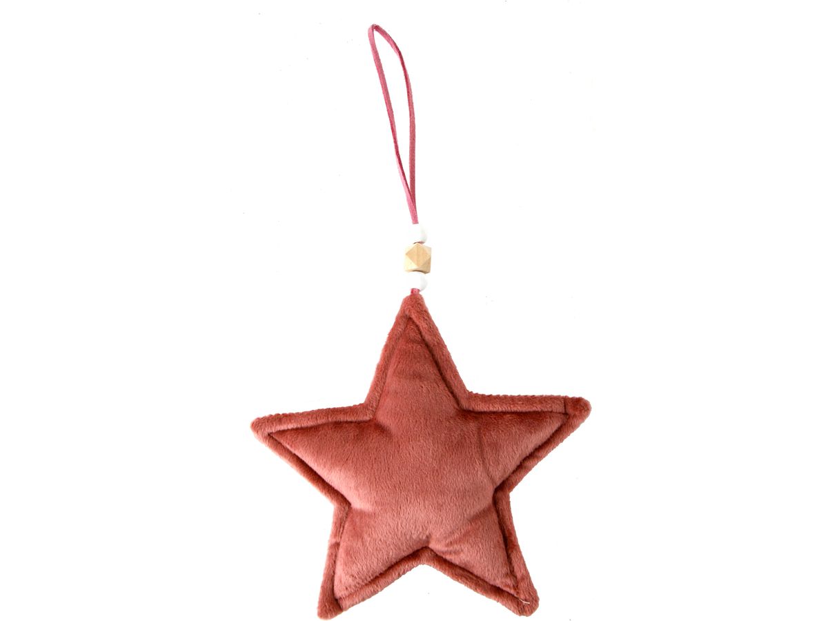 ROOST Weihnachtshänger Stern 880444 122.5x3x12cm Samt Pink (4054307387391)