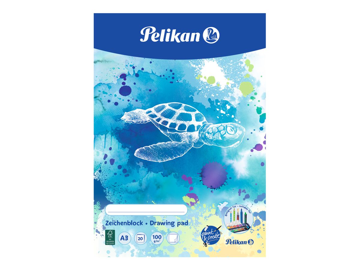 PELIKAN Bloc à dessin 101684 blanc A3, 100 g/m2 (4012700101686)