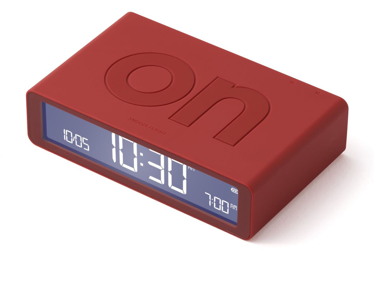LEXON Réveil Flip Classic LR157R9 rouge, USB-C (3660491209374)