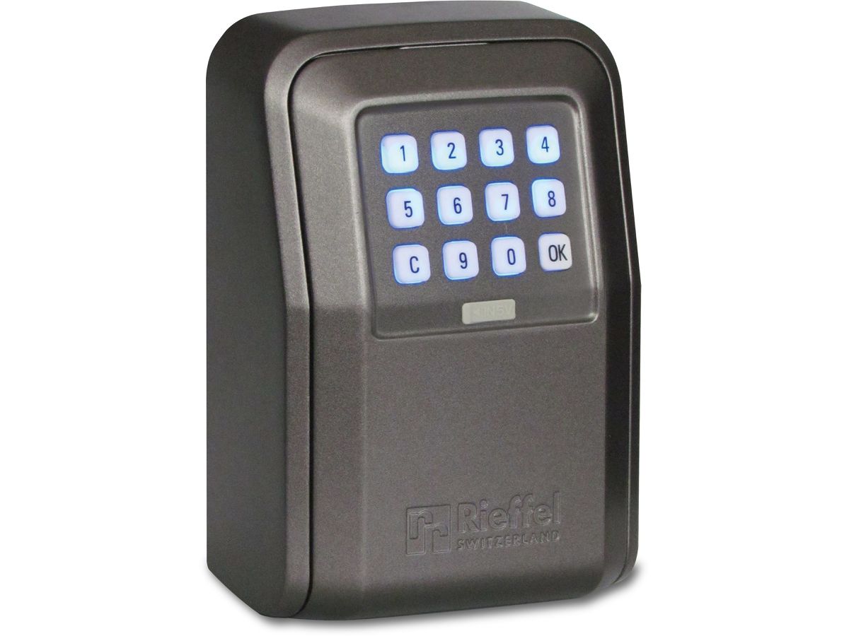 RIEFFEL SWITZERLAND Dépôt de clé 10.5x14.5x55cm KSB-ELO XL avec serrure électronique gris (7640115311566)