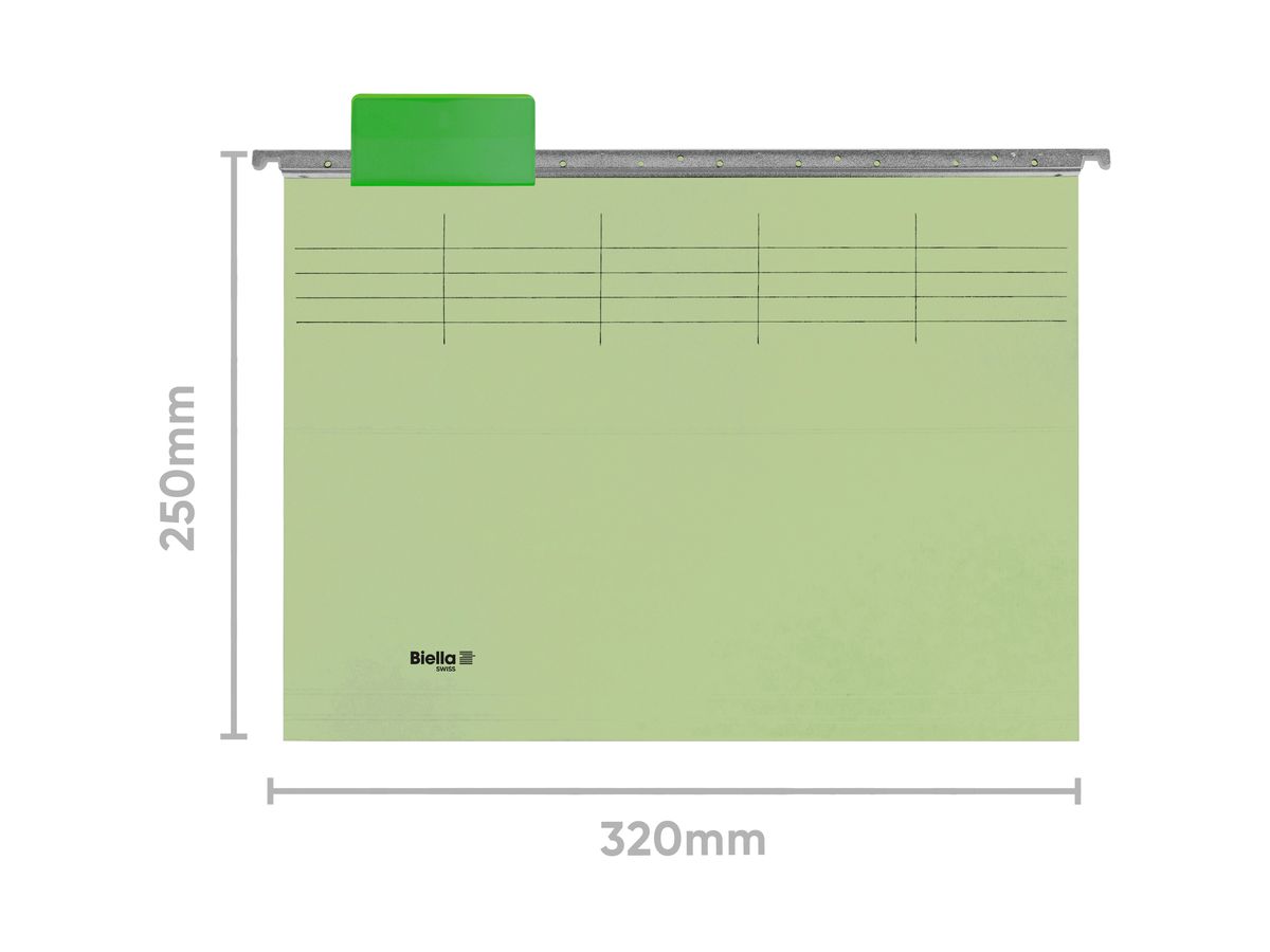 BIELLA Cartella sospesa set A4 27125531U verde chiaro 32x25cm 25 pzzi (7611365250424)