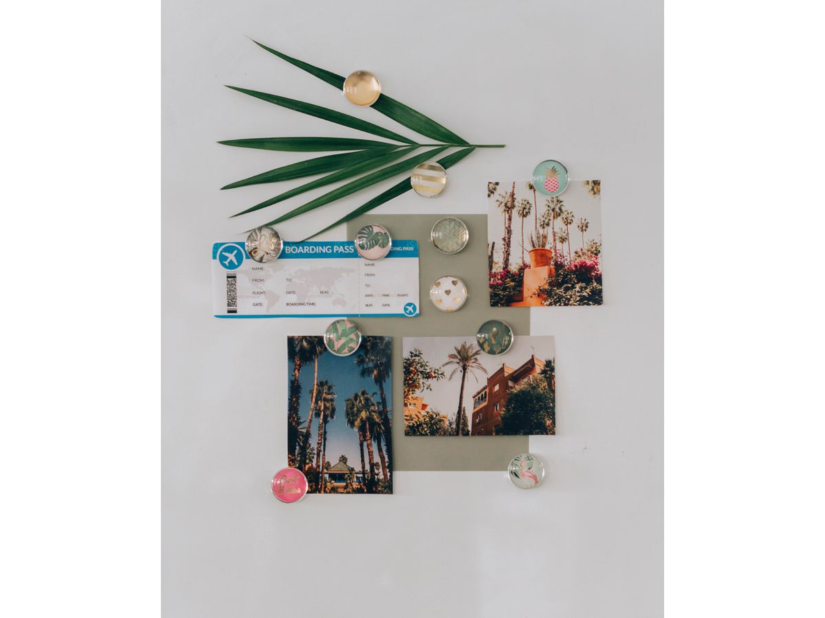 I AM CREATIVE Aimant Nature Let`s Organize 4035.61 Verre, 3x1cm 6 pièces (7611983215584)