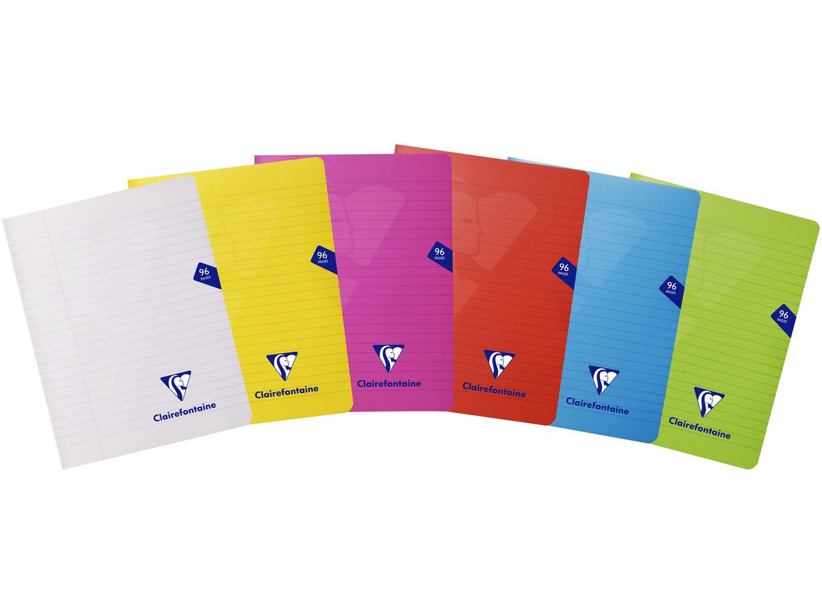 CLAIREFONTAINE Cahier 170x220mm 303745C ligné ass. 48 flls. (3329683037453)
