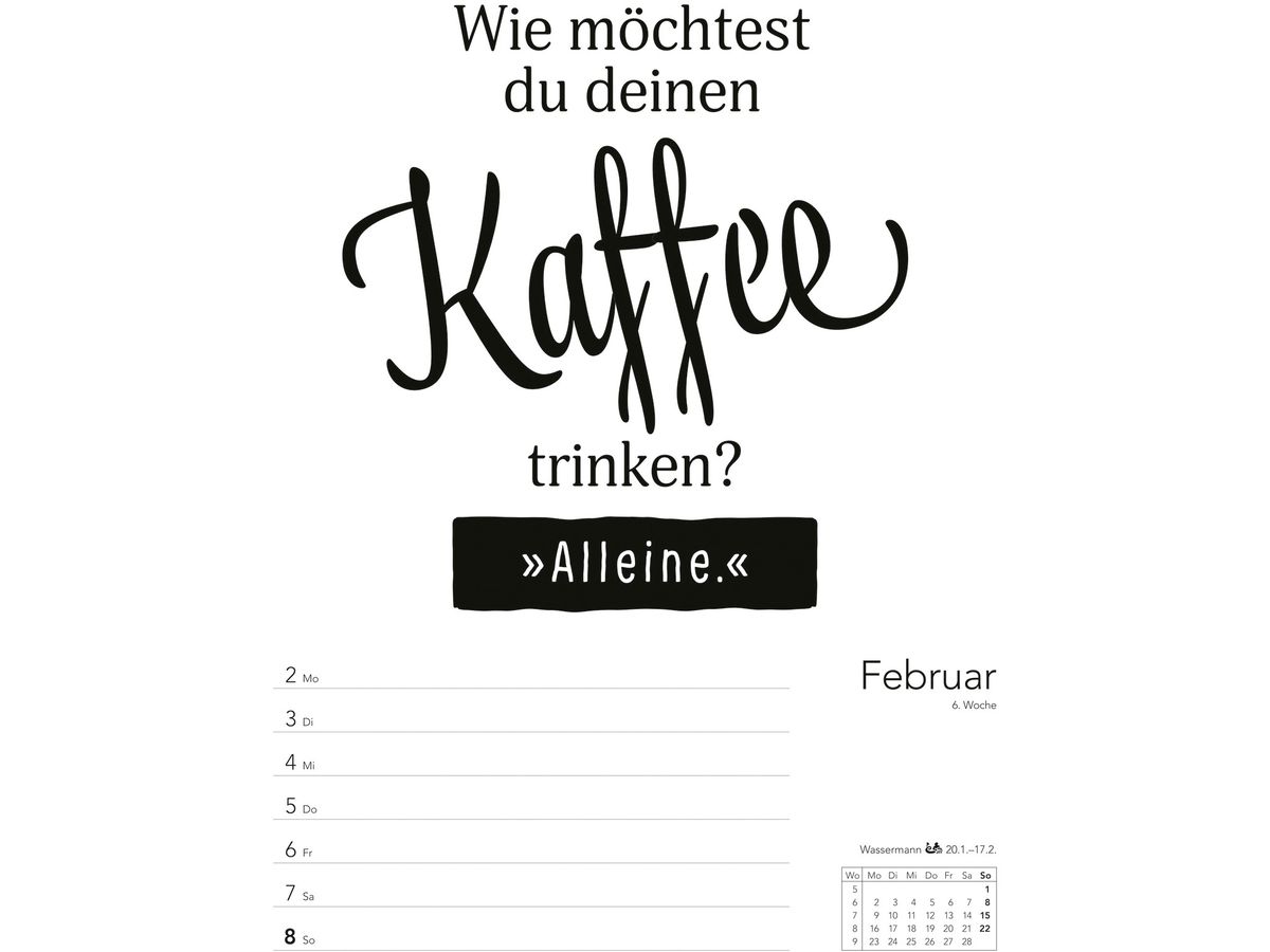 HARENBERG Agenda hebdomadaire 2026 3310134+26 Sprüche-Kalender DE 25x35.5cm (9783840036811)
