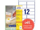 AVERY ZWECKFORM Universaletiketten 99,1x42,3mm L4743REV-100 weiss,non-perm. 1200St./10 B. (4004182433317)