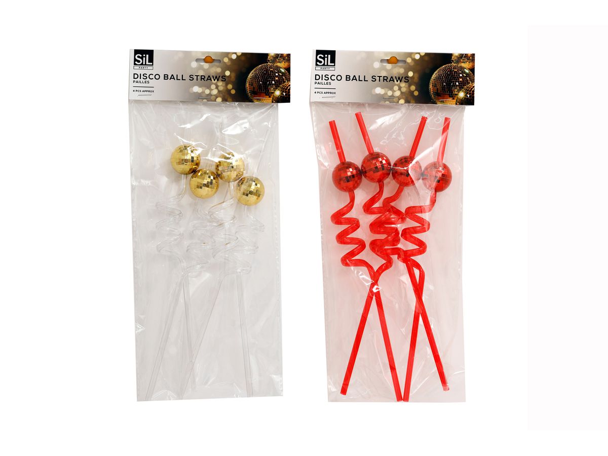 ROOST Trinkhalme 27cm PT0260 Disco, assortiert 4 Stück (5024418567202)