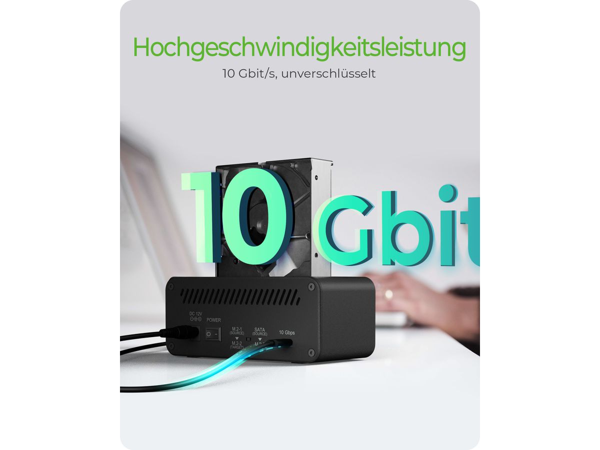 ICY BOX Docking- & Clonestation for IB-2924MSCL-C31 2.5,3.5in SATA & 2x M.2 NVMe (4250078174349)