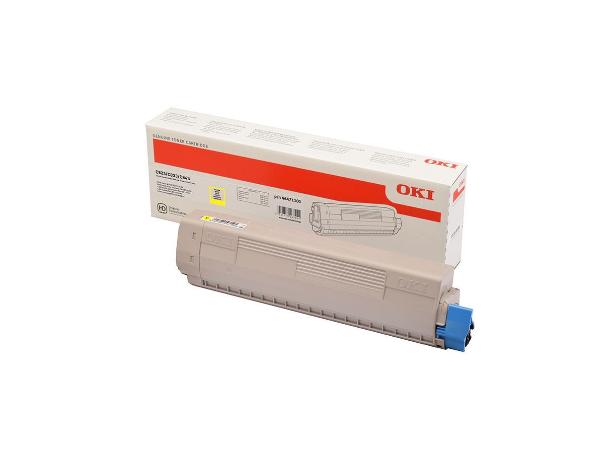 OKI Toner yellow 46471101 C823/C833/C843 7000 pagine (5031713067054)