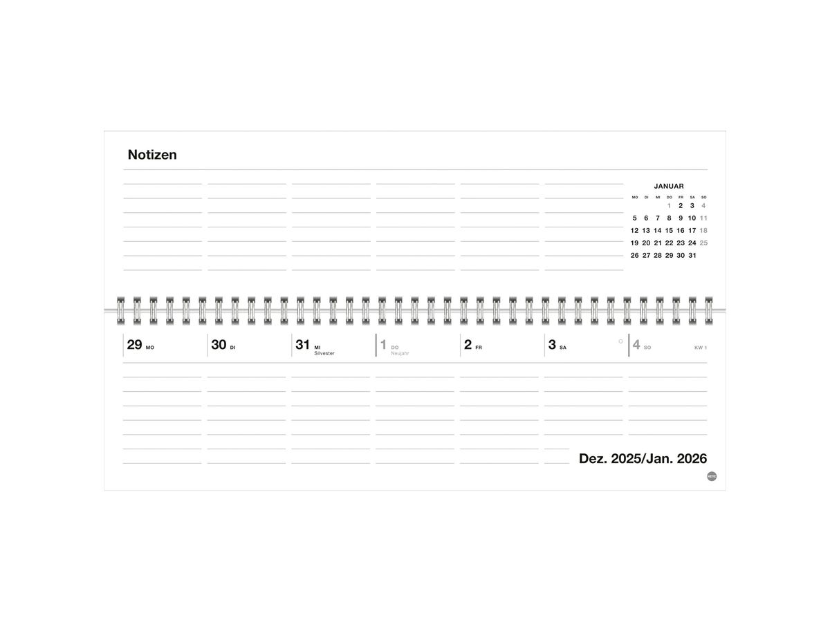 HEYE Wochenplaner Kater Jacob 2026 1350+26 1W/1S DE 32.5x9.3cm (9783756409549)