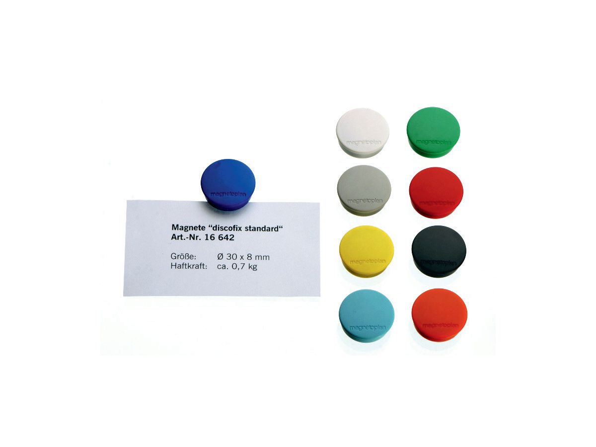 MAGNETOPLAN Aimant Discofix Standard 30mm 1664205 vert, env. 0.7 kg 10 pcs. (4013695013879)