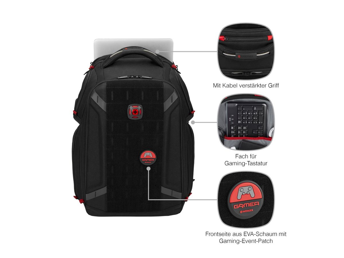 WENGER PlayerOne 17.3 inch 611650 Gaming Laptop Backpack (7613329114568)