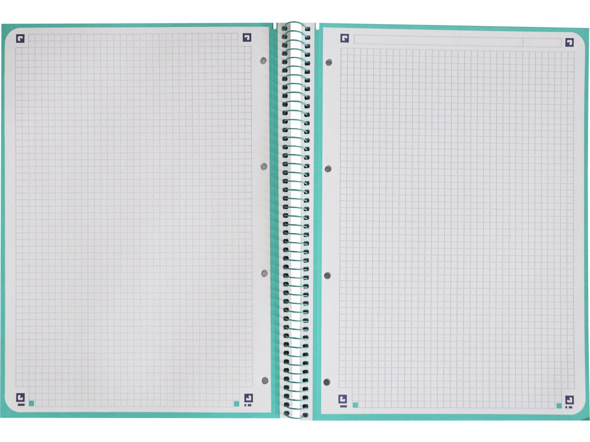 OXFORD Spiralbuch kariert 5mm A4+ 400117274 pastellmint 80 Blatt (8412771028275)