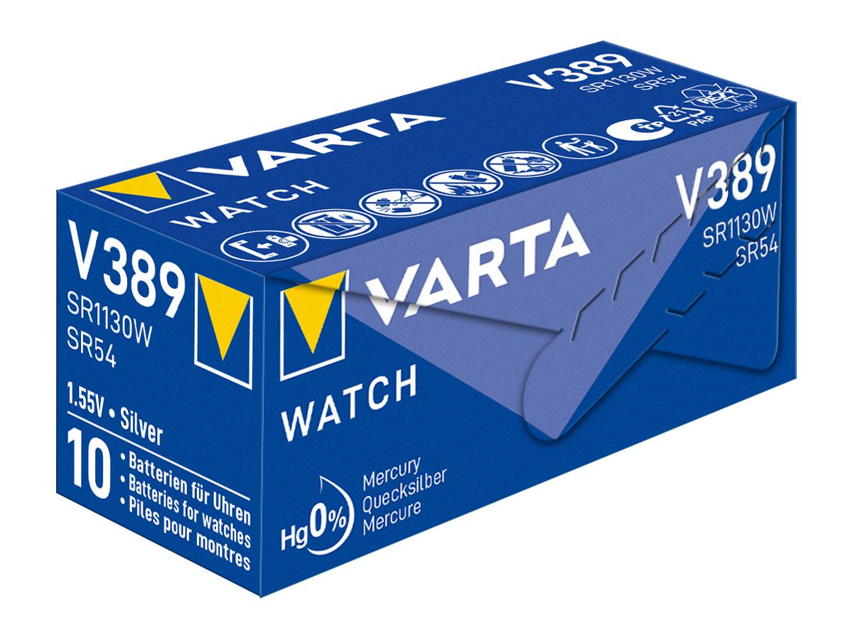 VARTA Pile bouton V389 389101111 SR1130W, SR54 (4008496245673)
