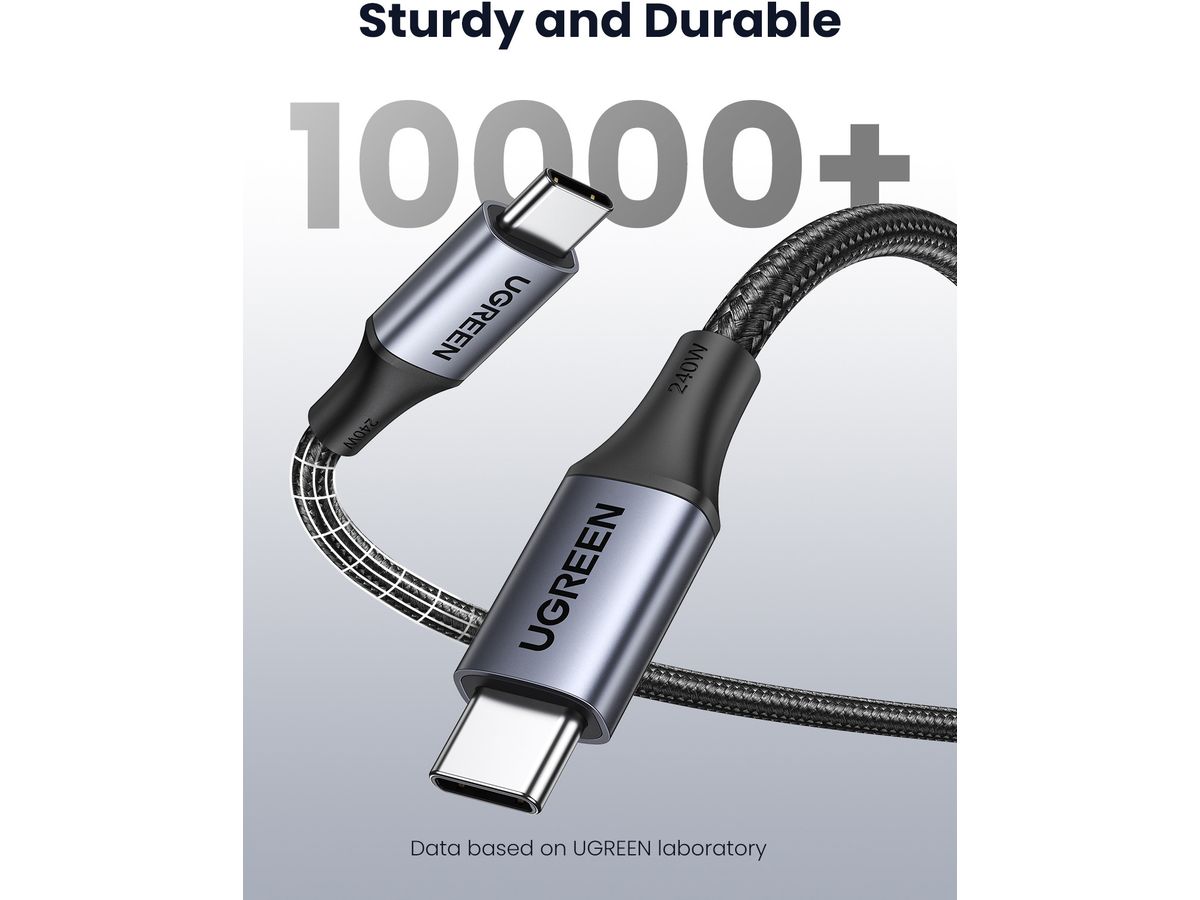 UGREEN Cable USB-C-to-USB-C, PD 3.1 90440 Charging&Data (240W), 2m (6957303894406)