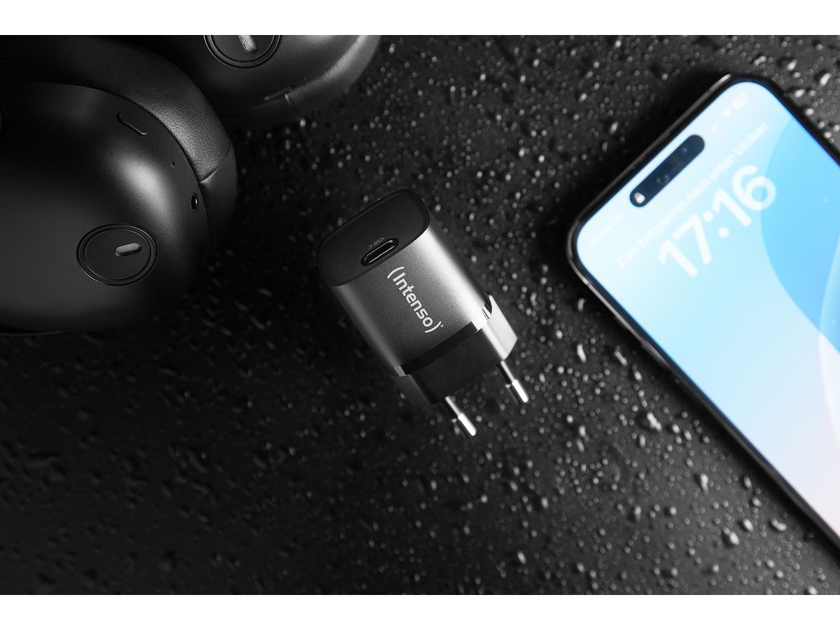 INTENSO Power Charger 30W GaN black 7803060 30W, 1xUSB-C (4034303034642)