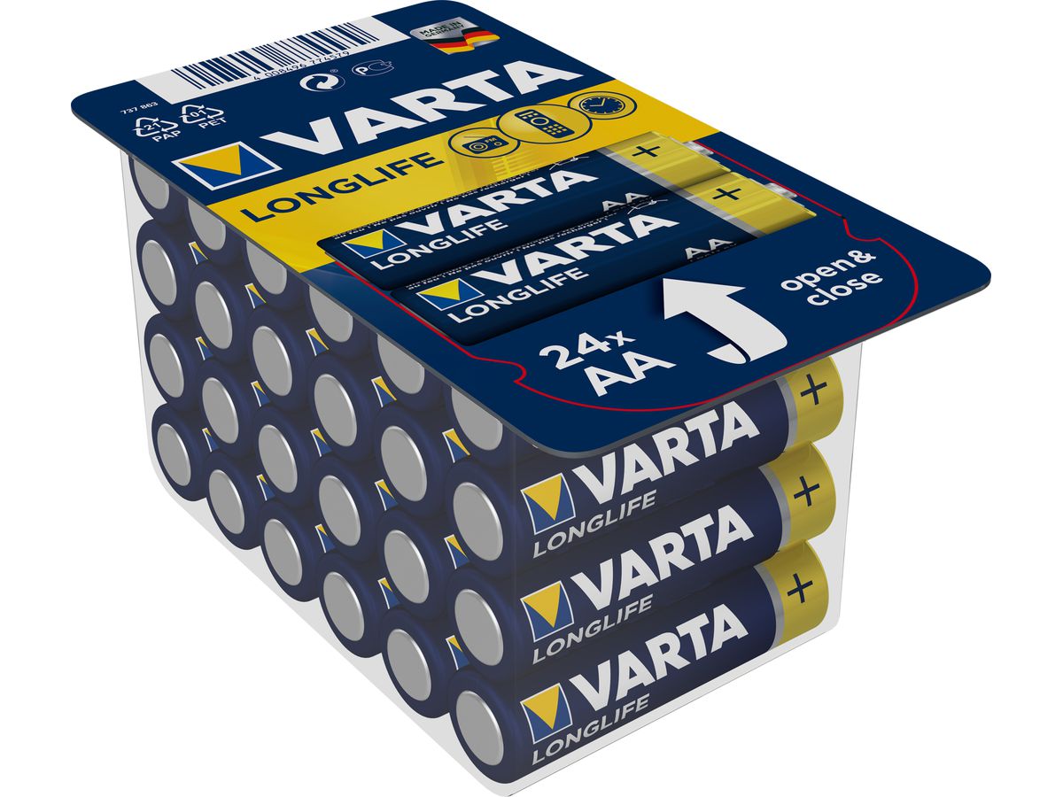 VARTA Longlife 4106301124 AA/LR06 24 Stück (4008496774579)