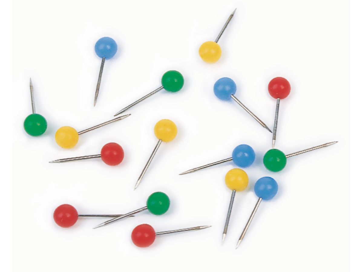 MAGNETOPLAN Aghi per bacheche 111165002 giallo , 6x19mm 100 pezzi (4013695014494)