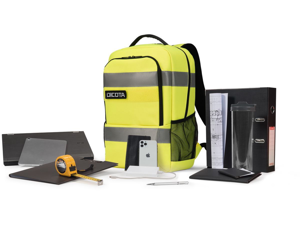 DICOTA Backpack HI-VIS Base P20471-17 24 litre Yellow (7640239421554)