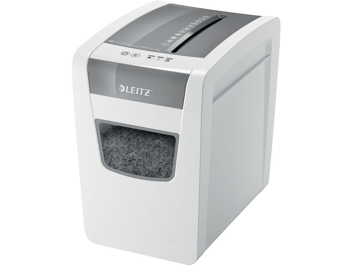 LEITZ Aktenvernichter IQ 8001-00-00 Home Office Slim, P-4, 23lt (4002432118946)