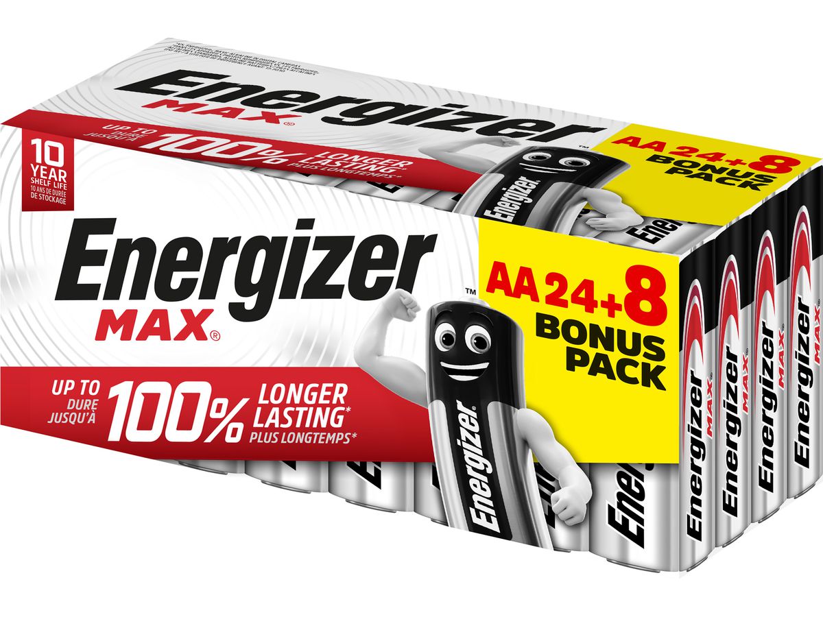 ENERGIZER Piles Max E303896200 AA/LR6 24+8 pcs. (7638900446845)