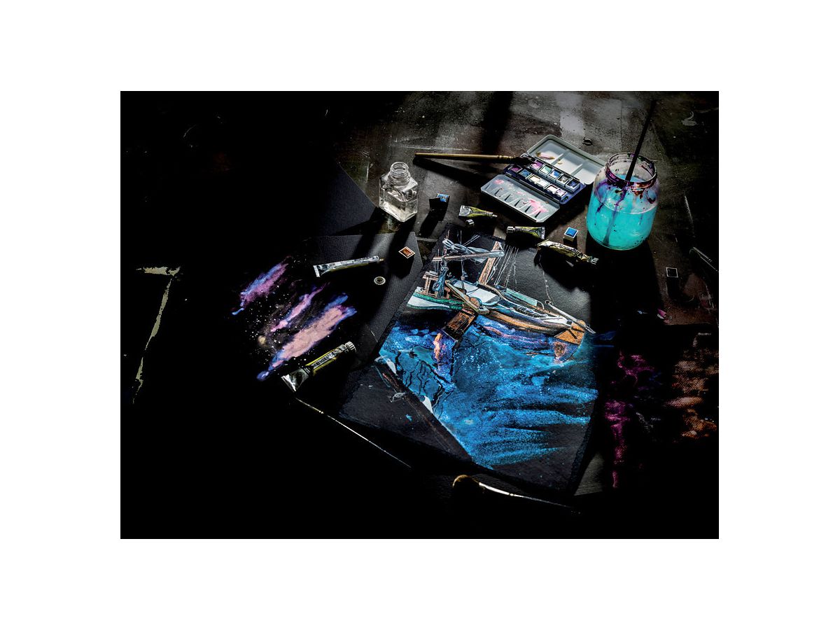 REMBRANDT Papier Aquarelle 24x32cm 93070002 noir, 360g 10 flls. (8712079421656)