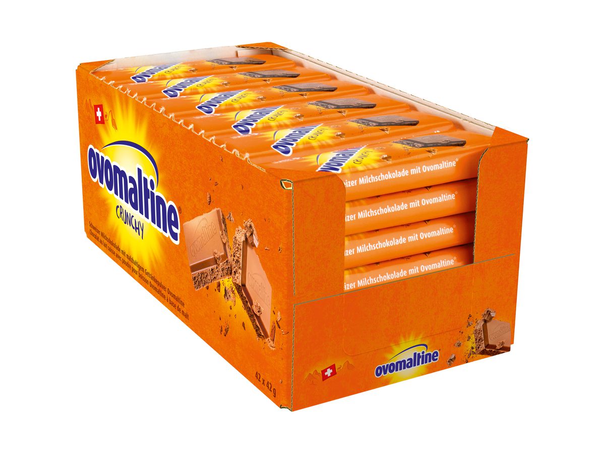 OVOMALTINE Crunchy Schokoldadenriegel 102186013 42g, 42, pz. (7612100908334)