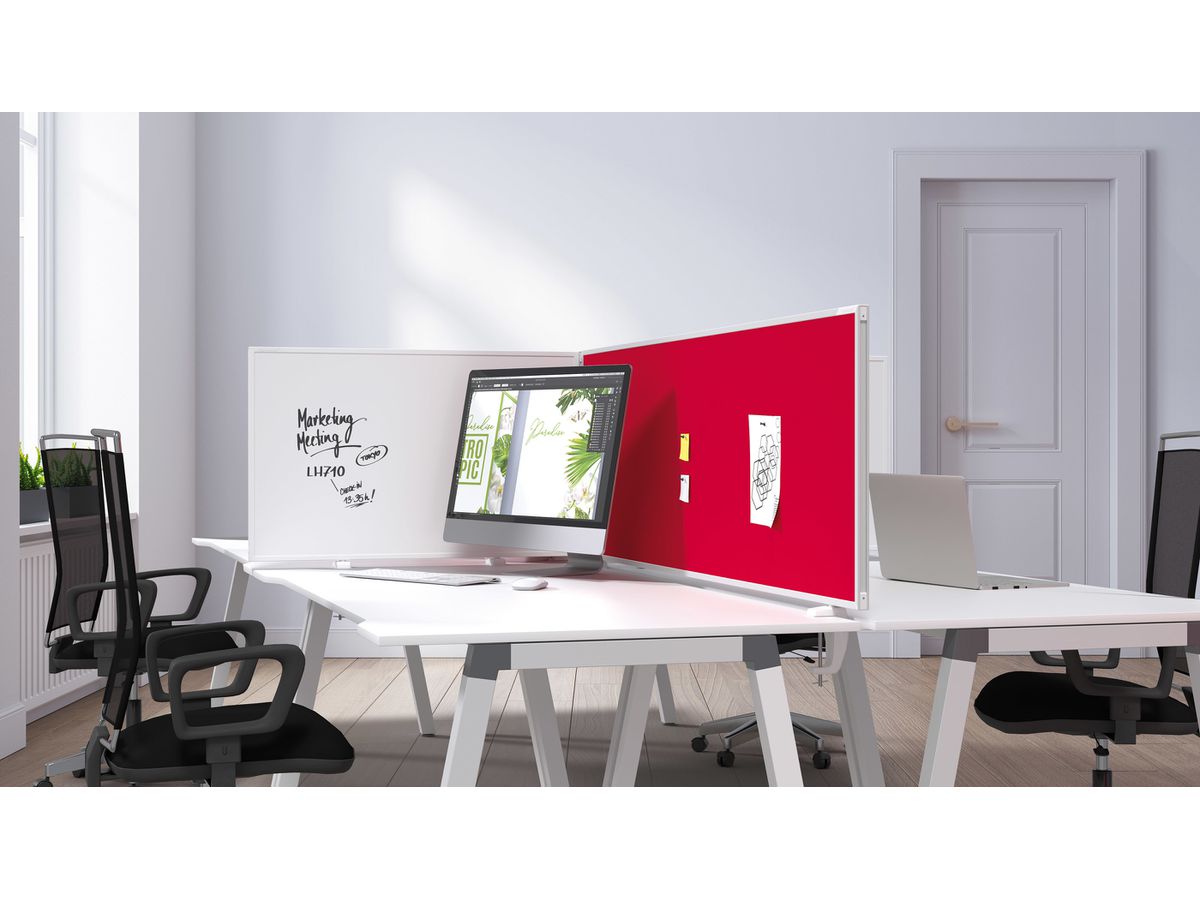 MAGNETOPLAN Séparateur de bureau VarioPin 1108006 rouge 800x500mm (4013695064444)