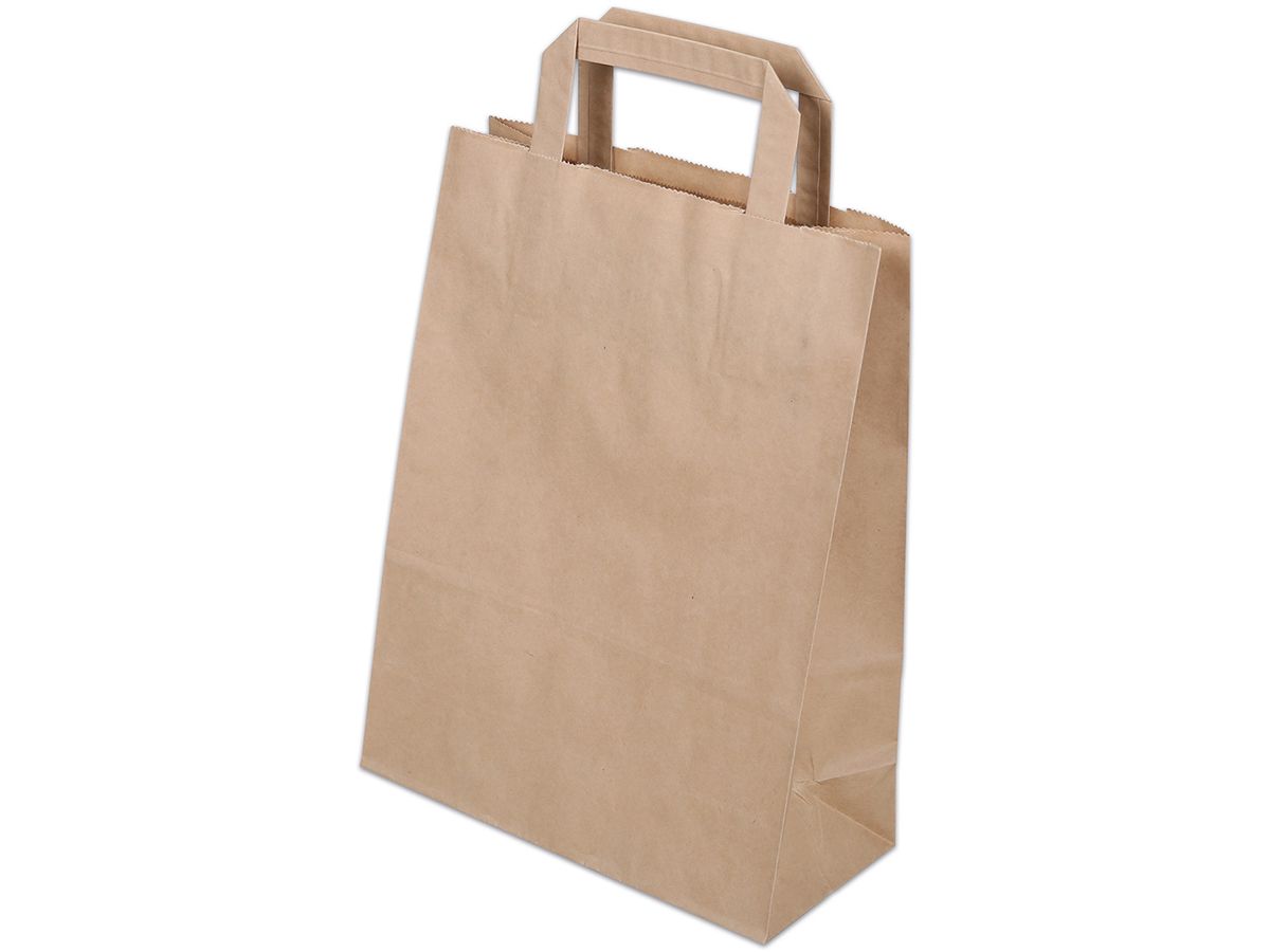 ELCO Tragetasche 220x100x290mm 83102.25 mit Henkel, braun 50 Stück (8024932100128)