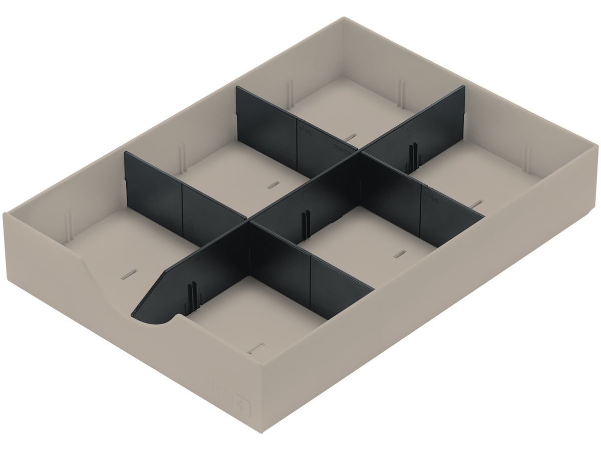 STYRO Cassetto sistematico Styrodoc 268-405.75 taupe/nero 6pzi. (7612176081436)