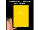 AVERY ZWECKFORM Etichette A4 3473 giallo 100 pezzi (4004182034736)